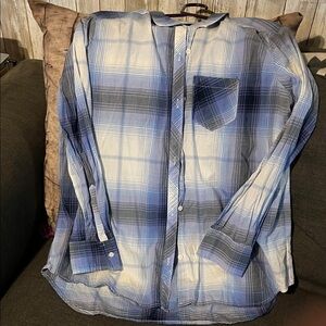 Women’s Blue Plaid Shirt